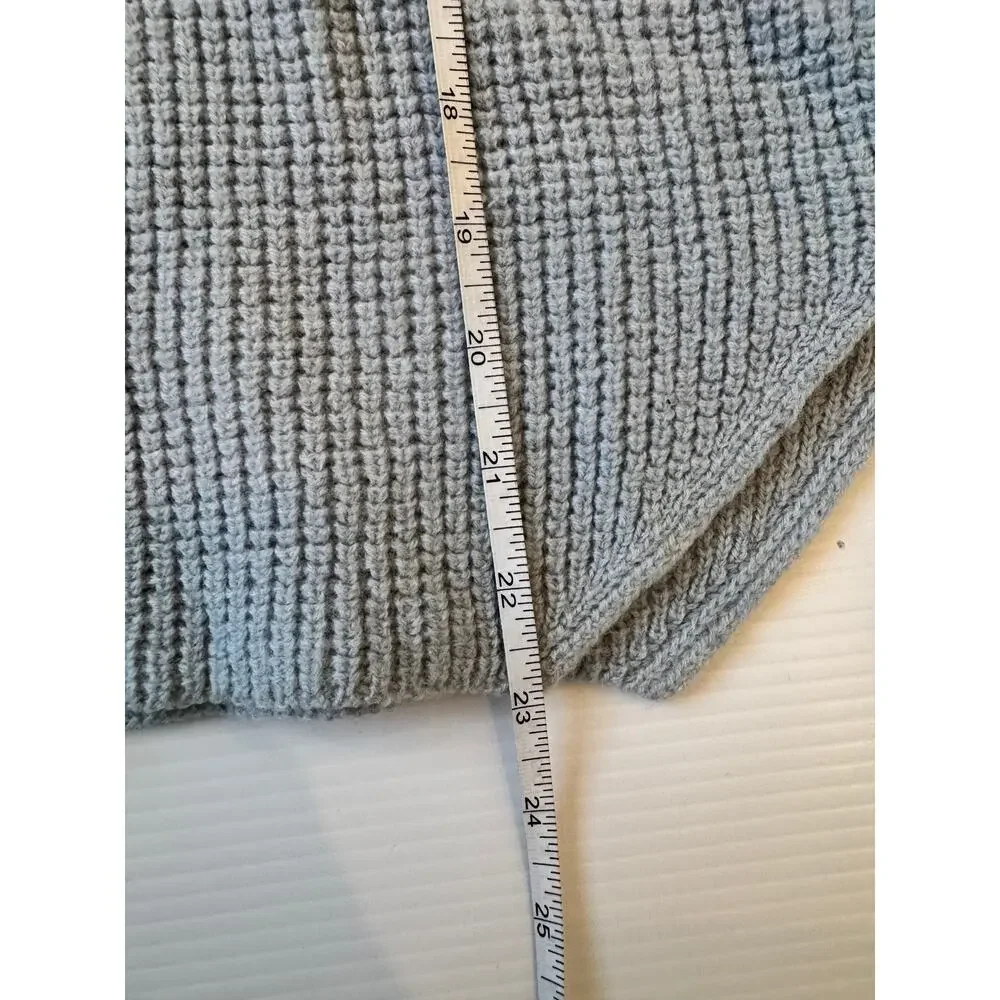Aritzia Wilfred Free Wolter Merino Wool Waffle Knit Sweater Light Blue S Cozy - Picture 13 of 14